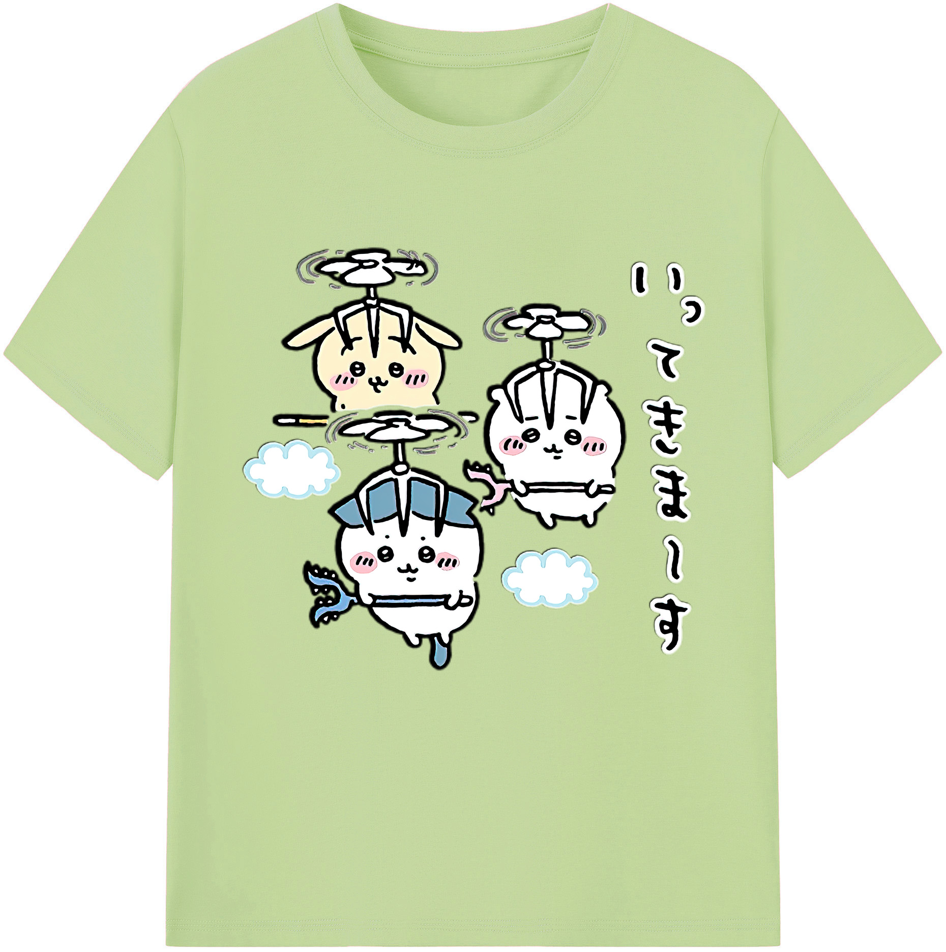 （画像用） ちいかわ ちいかわ Chii-kawa chiikawa 綿100％半袖Tシャツ（フロントプリント）